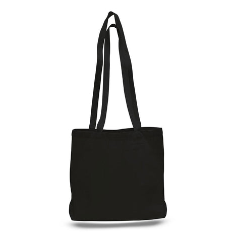 Large Cotton Canvas Canvas Messenger Bag (18'' W X 14'' H) 12 Oz-Bag-Brand Your Tote-Black-Brand Your Tote