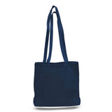 Large Cotton Canvas Canvas Messenger Bag (18'' W X 14'' H) 12 Oz-Bag-Brand Your Tote-Navy Blue-Brand Your Tote