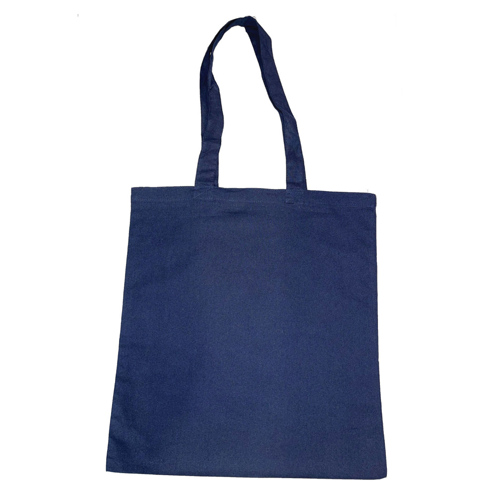 Large Cotton Canvas Convention Tote Bag (15'' W X 16'' H) 7 Oz-Tote Bag-Brand Your Tote-Navy Blue-Brand Your Tote