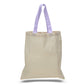 Large Cotton Canvas Economical Tote Bag (15'' W X 16'' H) 6 Oz-Tote Bag-Brand Your Tote-Natural-Lavender-Brand Your Tote