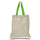 Large Cotton Canvas Economical Tote Bag (15'' W X 16'' H) 6 Oz-Tote Bag-Brand Your Tote-Natural-Lime Green-Brand Your Tote