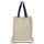 Large Cotton Canvas Economical Tote Bag (15'' W X 16'' H) 6 Oz-Tote Bag-Brand Your Tote-Natural-Navy Blue-Brand Your Tote