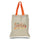 Large Cotton Canvas Economical Tote Bag (15'' W X 16'' H) 6 Oz-Tote Bag-Brand Your Tote-Natural-Orange-Brand Your Tote