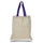 Large Cotton Canvas Economical Tote Bag (15'' W X 16'' H) 6 Oz-Tote Bag-Brand Your Tote-Natural-Purple-Brand Your Tote