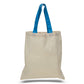 Large Cotton Canvas Economical Tote Bag (15'' W X 16'' H) 6 Oz-Tote Bag-Brand Your Tote-Natural-Sapphire-Brand Your Tote