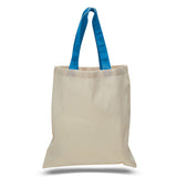 Large Cotton Canvas Economical Tote Bag (15'' W X 16'' H) 6 Oz-Tote Bag-Brand Your Tote-Natural-Sapphire-Brand Your Tote