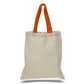 Large Cotton Canvas Economical Tote Bag (15'' W X 16'' H) 6 Oz-Tote Bag-Brand Your Tote-Natural-Texas Orange-Brand Your Tote