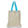 Large Cotton Canvas Economical Tote Bag (15'' W X 16'' H) 6 Oz-Tote Bag-Brand Your Tote-Natural-Turquoise-Brand Your Tote