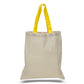 Large Cotton Canvas Economical Tote Bag (15'' W X 16'' H) 6 Oz-Tote Bag-Brand Your Tote-Natural-Yellow-Brand Your Tote