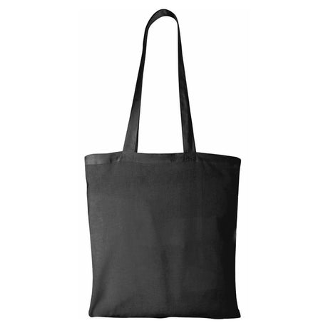 Large Cotton Canvas Ligthweight Convention Tote Bag (15'' W X 16'' H) 4 Oz-Tote Bag-Brand Your Tote-Black-Brand Your Tote