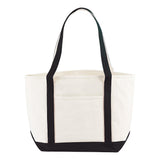Large Cotton Canvas Nautical Bag (19.75'' W X 13.25'' H) 18 Oz-Bag-Brand Your Tote-Natural-Black-Brand Your Tote