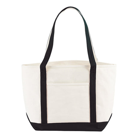 Large Cotton Canvas Nautical Bag (19.75'' W X 13.25'' H) 18 Oz-Bag-Brand Your Tote-Natural-Black-Brand Your Tote