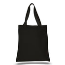 Large Cotton Canvas Promotional Tote Bag (15'' W X 16'' H) 12 Oz-Tote Bag-Brand Your Tote-Black-Brand Your Tote