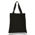 Large Cotton Canvas Promotional Tote Bag (15'' W X 16'' H) 12 Oz-Tote Bag-Brand Your Tote-Black-Brand Your Tote