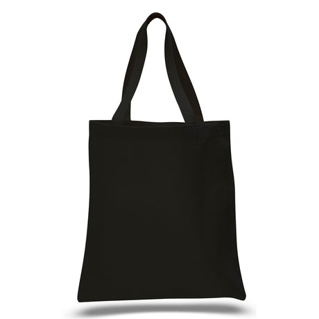 Large Cotton Canvas Promotional Tote Bag (15'' W X 16'' H) 12 Oz-Tote Bag-Brand Your Tote-Black-Brand Your Tote