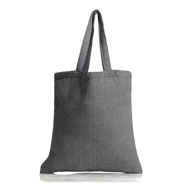 Large Cotton Canvas Promotional Tote Bag (15'' W X 16'' H) 12 Oz-Tote Bag-Brand Your Tote-Dark Grey-Brand Your Tote
