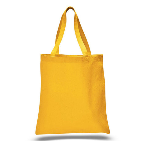 Large Cotton Canvas Promotional Tote Bag (15'' W X 16'' H) 12 Oz-Tote Bag-Brand Your Tote-Gold-Brand Your Tote