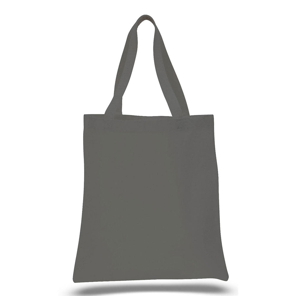 Large Cotton Canvas Promotional Tote Bag (15'' W X 16'' H) 12 Oz-Tote Bag-Brand Your Tote-Grey-Brand Your Tote