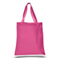 Large Cotton Canvas Promotional Tote Bag (15'' W X 16'' H) 12 Oz-Tote Bag-Brand Your Tote-Hot Pink-Brand Your Tote