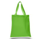 Large Cotton Canvas Promotional Tote Bag (15'' W X 16'' H) 12 Oz-Tote Bag-Brand Your Tote-Lime Green-Brand Your Tote
