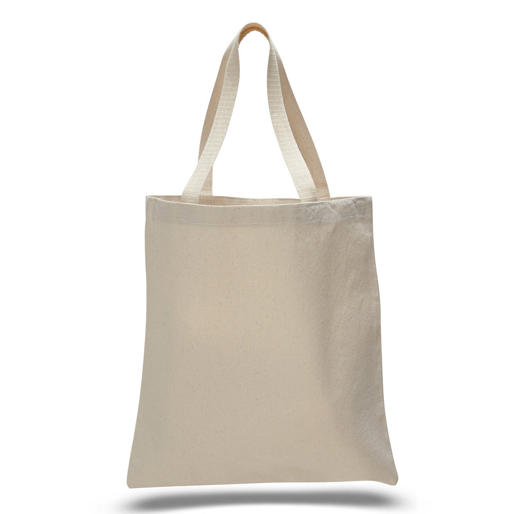 Large Cotton Canvas Promotional Tote Bag (15'' W X 16'' H) 12 Oz-Tote Bag-Brand Your Tote-Natural-Brand Your Tote