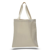 Large Cotton Canvas Promotional Tote Bag (15'' W X 16'' H) 12 Oz-Tote Bag-Brand Your Tote-Natural-Brand Your Tote