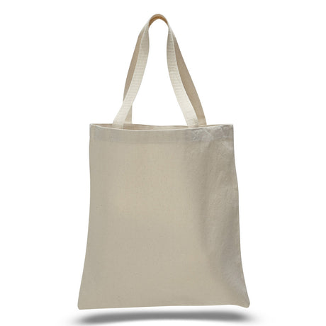 Large Cotton Canvas Promotional Tote Bag (15'' W X 16'' H) 12 Oz-Tote Bag-Brand Your Tote-Natural-Brand Your Tote