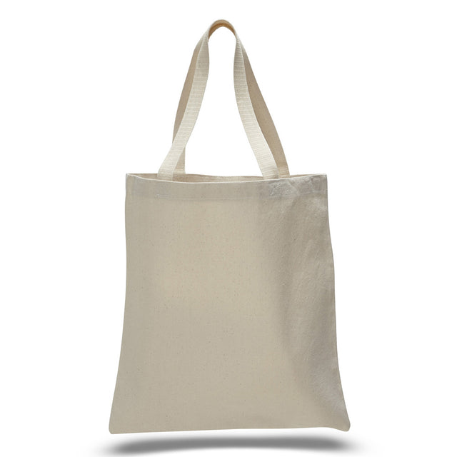 Large Cotton Canvas Promotional Tote Bag (15'' W X 16'' H) 12 Oz-Tote Bag-Brand Your Tote-Natural-Brand Your Tote