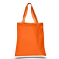 Large Cotton Canvas Promotional Tote Bag (15'' W X 16'' H) 12 Oz-Tote Bag-Brand Your Tote-Orange-Brand Your Tote
