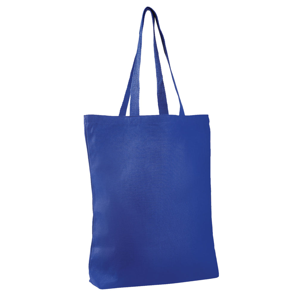 Large Cotton Canvas Promotional Tote Bag (15'' W X 16'' H) 12 Oz-Tote Bag-Brand Your Tote-Royal Blue-Brand Your Tote