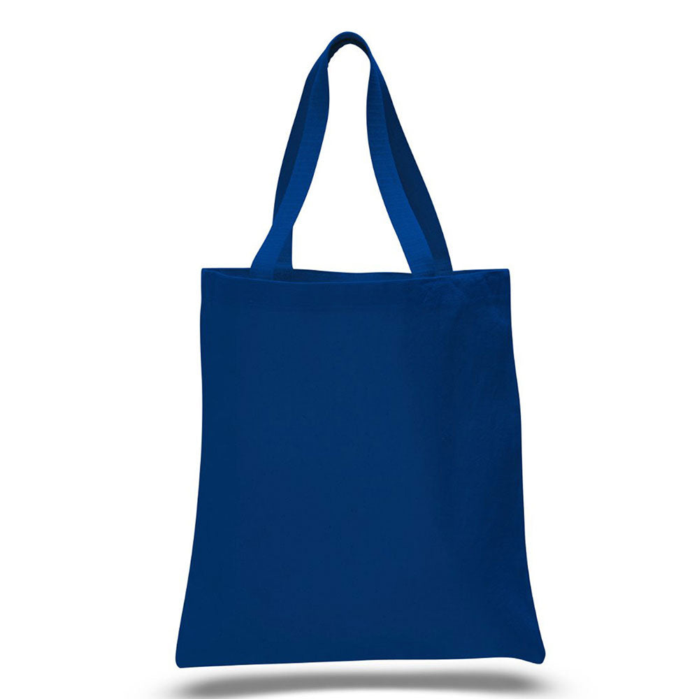 Large Cotton Canvas Promotional Tote Bag (15'' W X 16'' H) 12 Oz-Tote Bag-Brand Your Tote-Royal Blue-Brand Your Tote