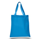 Large Cotton Canvas Promotional Tote Bag (15'' W X 16'' H) 12 Oz-Tote Bag-Brand Your Tote-Sapphire-Brand Your Tote