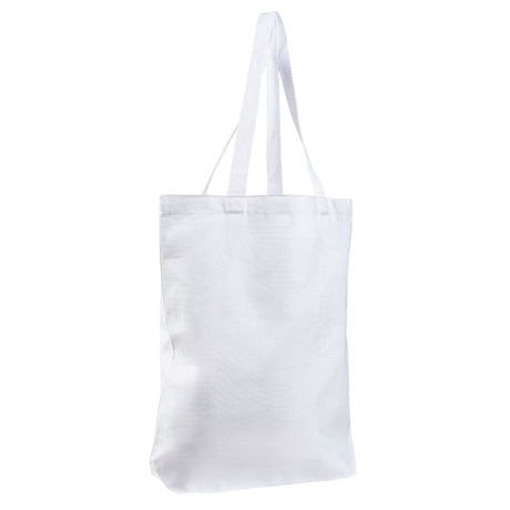 Large Cotton Canvas Promotional Tote Bag (15'' W X 16'' H) 12 Oz-Tote Bag-Brand Your Tote-White-Brand Your Tote