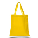 Large Cotton Canvas Promotional Tote Bag (15'' W X 16'' H) 12 Oz-Tote Bag-Brand Your Tote-Yellow-Brand Your Tote