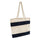 Large Cotton Canvas Sailing Tote Bag (18'' W X 13'' H) 16 Oz-Tote Bag-Brand Your Tote-Natural-Navy Blue-Brand Your Tote