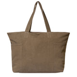 Large Cotton Canvas Stone Washed Tote Bag (21.6'' W X 13'' H) 14 Oz-Tote Bag-Brand Your Tote-Gunmetal-Brand Your Tote
