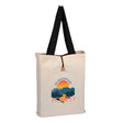 Large Cotton Canvas Tote Bag (15'' W X 16'' H) 12 Oz-Tote Bag-Brand Your Tote-Natural-Black-Brand Your Tote
