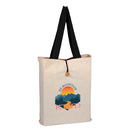 Large Cotton Canvas Tote Bag (15'' W X 16'' H) 12 Oz-Tote Bag-Brand Your Tote-Natural-Black-Brand Your Tote
