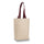Large Cotton Canvas Tote Bag (15'' W X 16'' H) 12 Oz-Tote Bag-Brand Your Tote-Natural-Burgundy-Brand Your Tote