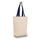 Large Cotton Canvas Tote Bag (15'' W X 16'' H) 12 Oz-Tote Bag-Brand Your Tote-Natural-Navy Blue-Brand Your Tote