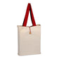 Large Cotton Canvas Tote Bag (15'' W X 16'' H) 12 Oz-Tote Bag-Brand Your Tote-Natural-Red-Brand Your Tote