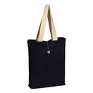 Large Cotton Canvas Tote Bag (15'' W X 16'' H) 12 Oz-Tote Bag-Brand Your Tote-Navy Blue-Natural-Brand Your Tote