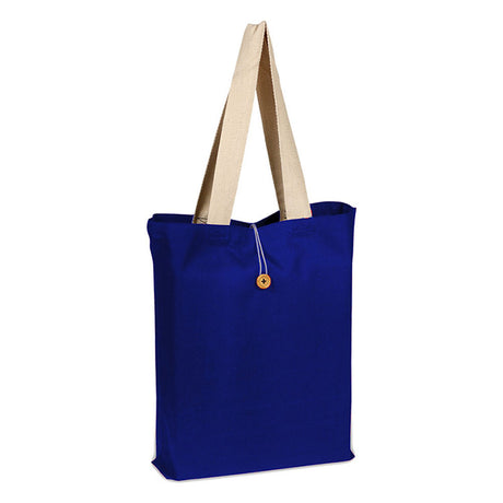 Large Cotton Canvas Tote Bag (15'' W X 16'' H) 12 Oz-Tote Bag-Brand Your Tote-Royal Blue-Natural-Brand Your Tote