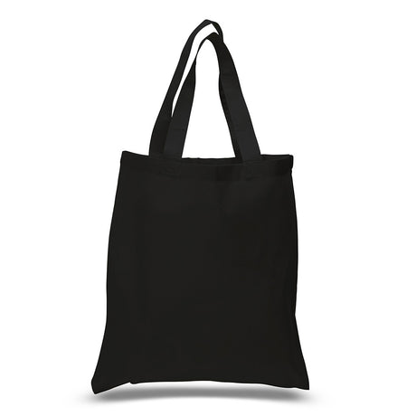 Large Cotton Canvas Tote Bag (15'' W X 16'' H) 6 Oz-Tote Bag-Brand Your Tote-Black-Brand Your Tote