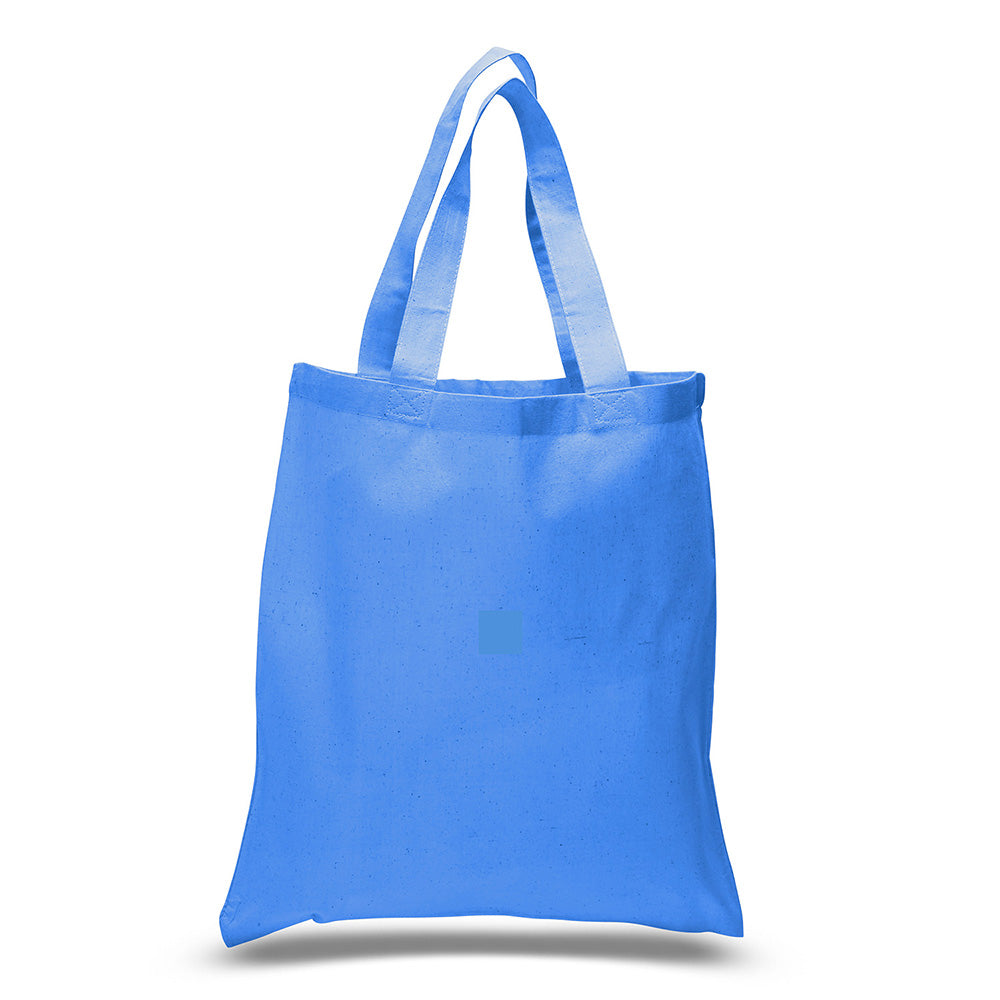 Large Cotton Canvas Tote Bag (15'' W X 16'' H) 6 Oz-Tote Bag-Brand Your Tote-Carolina Blue-Brand Your Tote