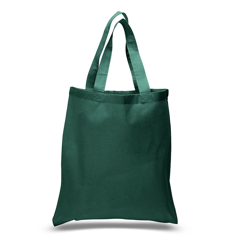 Large Cotton Canvas Tote Bag (15'' W X 16'' H) 6 Oz-Tote Bag-Brand Your Tote-Forest Green-Brand Your Tote