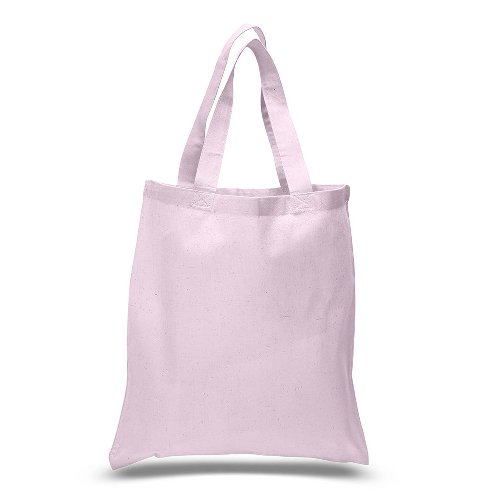 Large Cotton Canvas Tote Bag (15'' W X 16'' H) 6 Oz-Tote Bag-Brand Your Tote-Light Pink-Brand Your Tote
