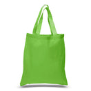 Large Cotton Canvas Tote Bag (15'' W X 16'' H) 6 Oz-Tote Bag-Brand Your Tote-Lime Green-Brand Your Tote