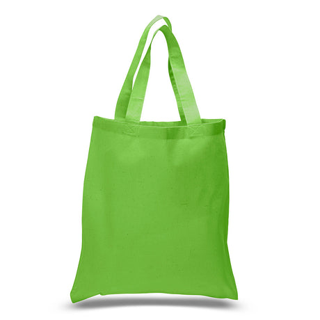 Large Cotton Canvas Tote Bag (15'' W X 16'' H) 6 Oz-Tote Bag-Brand Your Tote-Lime Green-Brand Your Tote