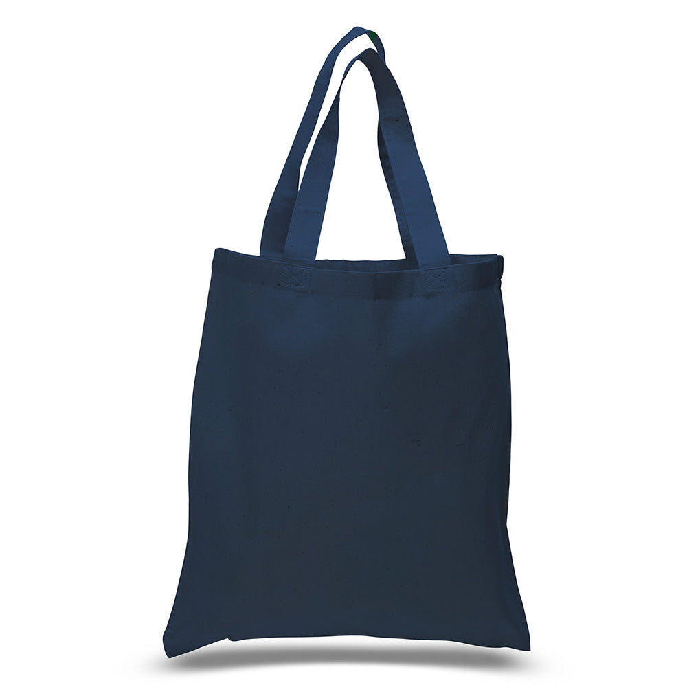 Large Cotton Canvas Tote Bag (15'' W X 16'' H) 6 Oz-Tote Bag-Brand Your Tote-Navy Blue-Brand Your Tote